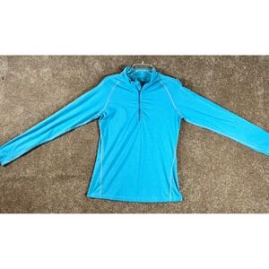 Straight Down Women's Blue Athletic Pullover Long Sleeve‎ 1/4 Zip Inverness Club